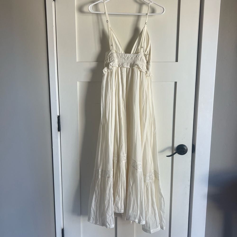 Spell Cream Maxi Dress with Spaghetti Straps - Picture 3 of 7